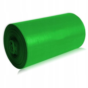 Worki foliowe na odpady, zielone, mocne, LD60/25