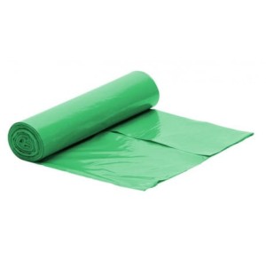 Worki foliowe na odpady, zielone, mocne, LD120/25