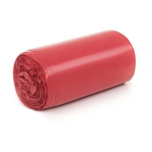 Worki foliowe na odpady, czerwone, mocne, LD35/25