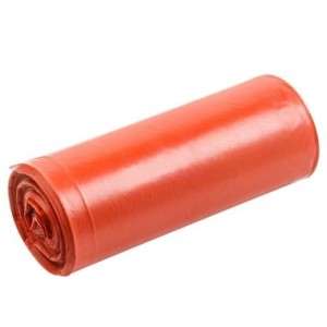 Worki foliowe na odpady, czerwone, mocne, LD60/25