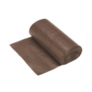 Worki foliowe na odpady, brązowe, mocne, LD35/50