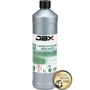 PŁYN DO RĘCZNEGO MYCIA NACZYŃ szklanych, ceramicznych, plastikowych, metalowych 1L - JAX PROFESSIONAL 43