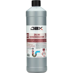 ŻEL DO UDROŻNIENIA RUR do przeczyszczania zapchanych odpływów, do zlewów 1L - JAX PROFESSIONAL 61