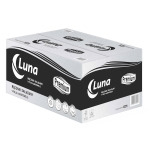 RĘCZNIK ZZ LUNA PREMIUM 2-WARSTWOWY, OP.- 3000szt. BIAŁY, CELULOZA, wymiary: 25X21  (23042)