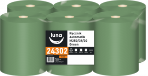 Ręcznik Luna Automatik, zielony, makulatura,  1 warstwa (24302)
