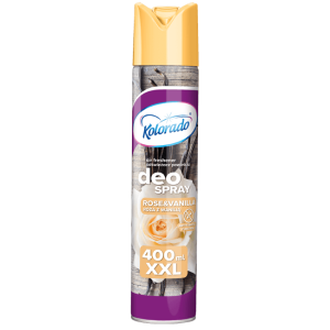 Kolorado -  Odświeżacz Deo Spray 400ml - RÓŻA Z WANILIĄ (ANTI-TOBACCO)