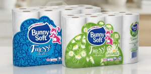 Bunny Soft Finesse Plus - Papier toaletowy, Biały, 3 warstwy, celuloza, op.=10 rol. (7341 / 7327)
