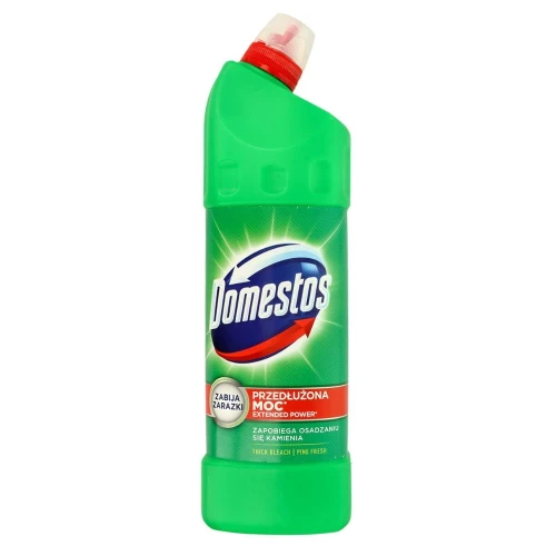 Zielony-plyn-zelowy-do-WC-Domestos-w-butelce-z-charakterystycznym,-zakrzywionym-wlewem.-Na-etykiecie-znajduje-sie-logo-Domestos-oraz-napisy-Przedluzona-moc-i-Zabija-zarazki.-Butelka-ma-ergonomiczny-ksztal.webp