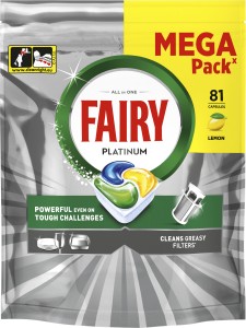 FAIRY PLATINUM - TABLETKI DO ZMYWAREK - OP. = 81 SZT., LEMON