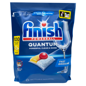 Kapsułki do zmywarki - Finish Quantum All in 1 - lemon - 100 szt.